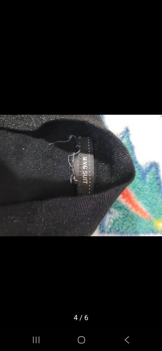 Düğmeli Siyah V Yaka Hırka mango suit - Görsel 3