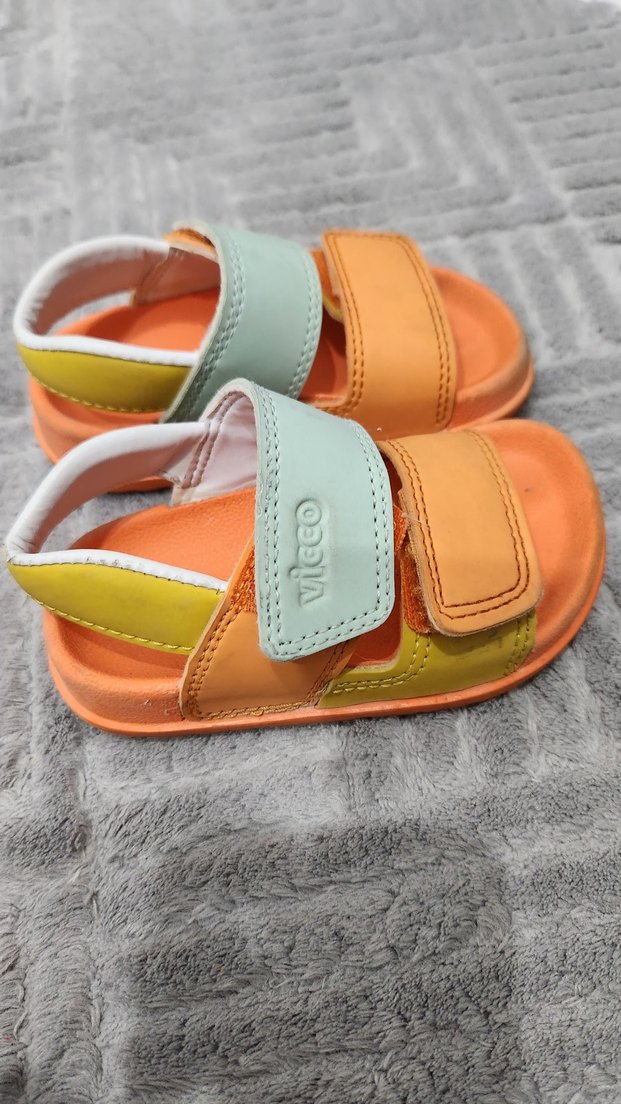 unisex bebek sandalet vicco 21-22 numara Çocuk Renkli Cırtlı - Görsel 3