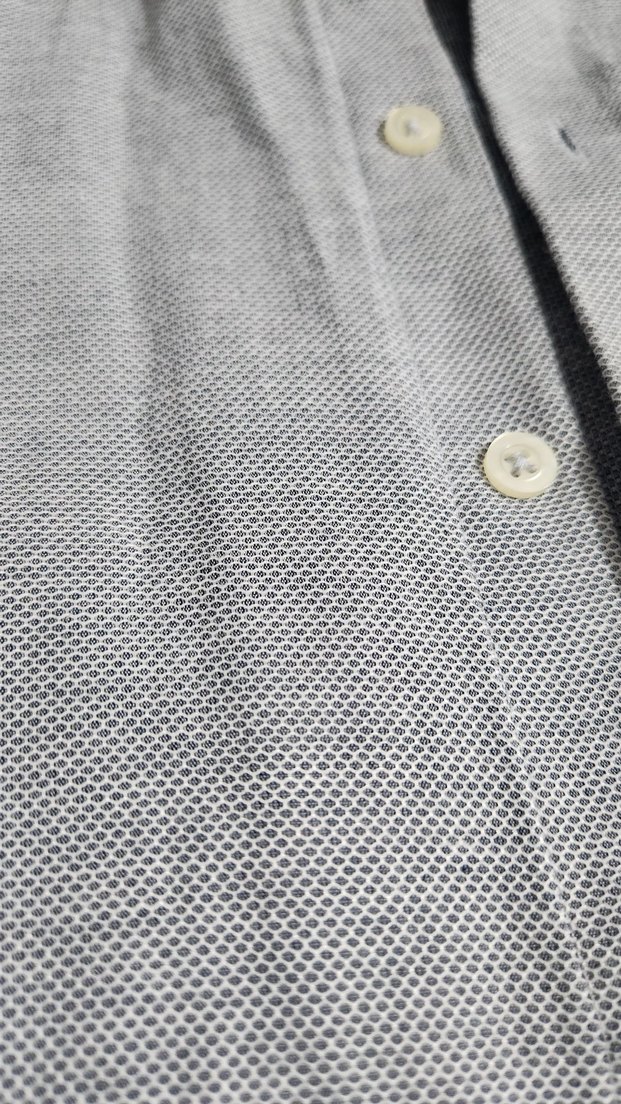 Düğmeli Gri Erkek Koton l beden gömlek - Görsel 3