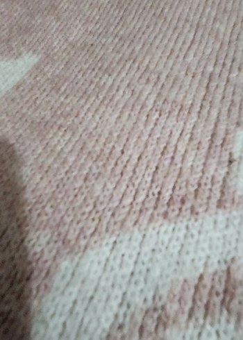 Pembe Müzik Desenli Triko Kadın Kazak - Görsel 3