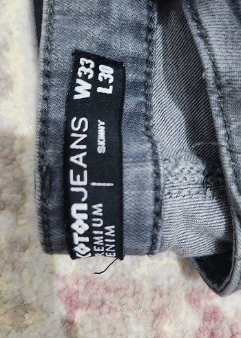 Gri erkek skinny jeans w33 l30 koton - Görsel 2