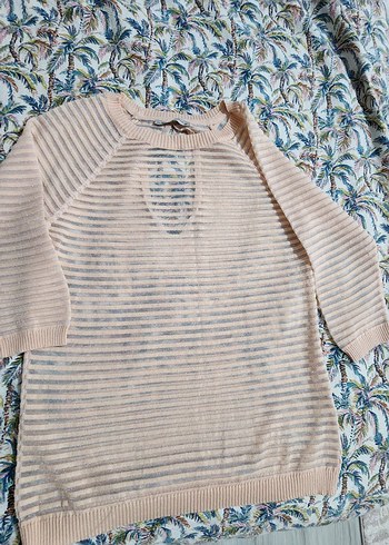 Kadın Bohem Pileli Uzun Kollu Mini Kazak - Görsel 8