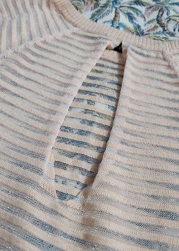 Kadın Bohem Pileli Uzun Kollu Mini Kazak - Görsel 6