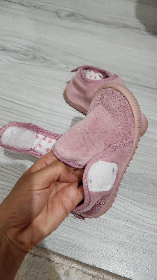 Kız Çocuk Pembe Polar Ev Terliği panduf - Görsel 3