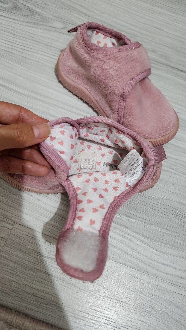 Kız Çocuk Pembe Polar Ev Terliği panduf - Görsel 5