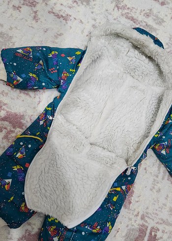 Renkli Pop Art Desenli Bebek Tulumu 2-3 yaş - Görsel 5