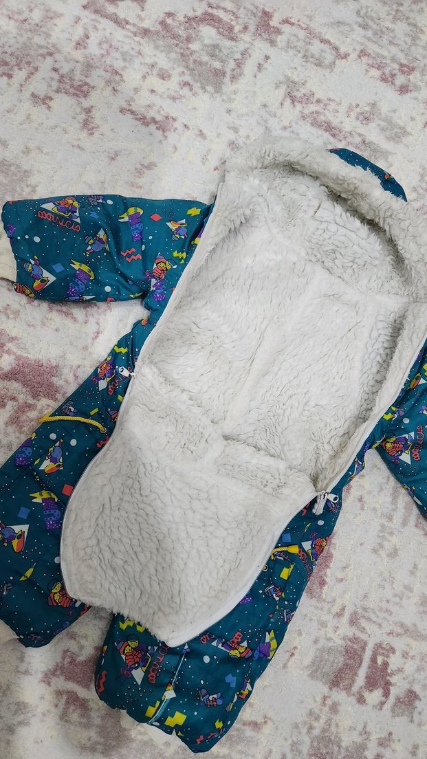 Renkli Pop Art Desenli Bebek Tulumu 2-3 yaş - Görsel 5