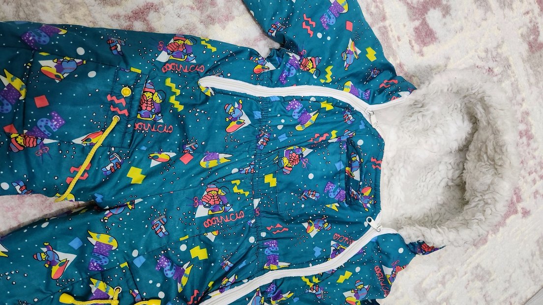 Renkli Pop Art Desenli Bebek Tulumu 2-3 yaş - Görsel 2