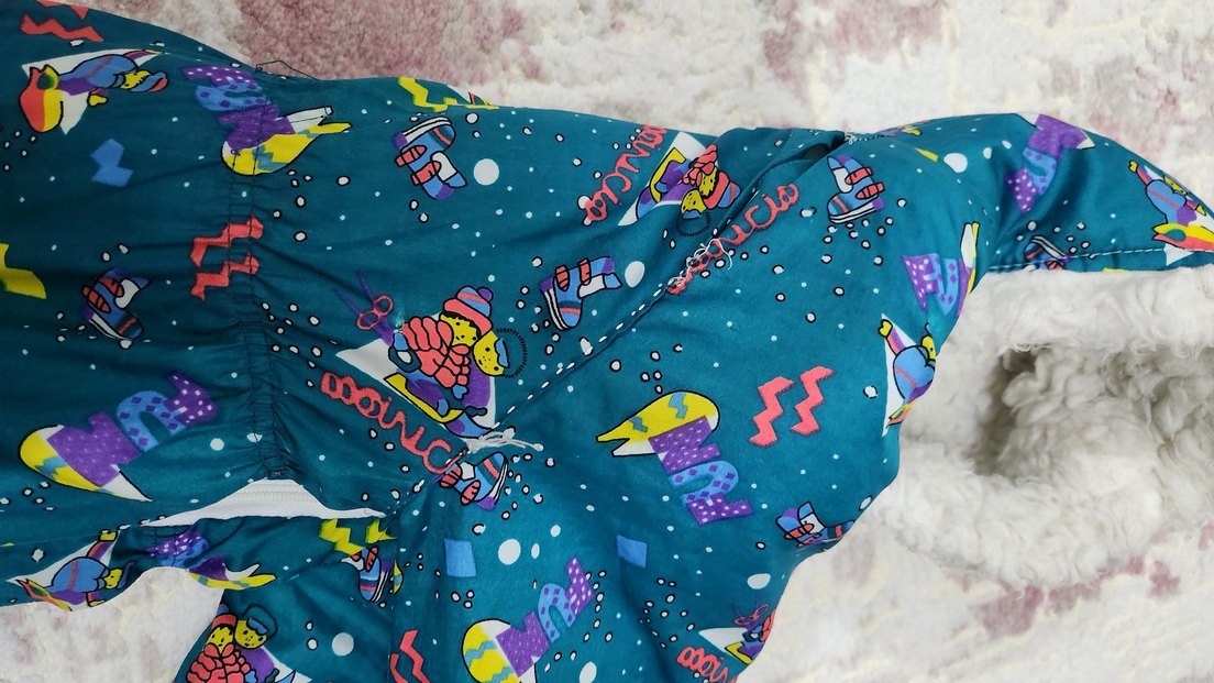 Renkli Pop Art Desenli Bebek Tulumu 2-3 yaş - Görsel 3