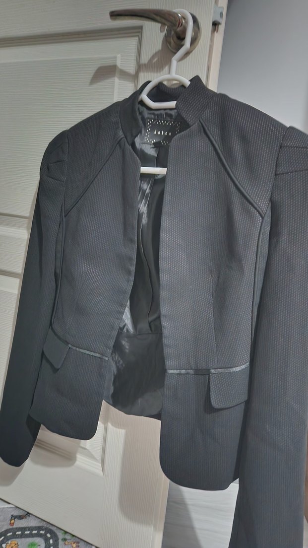 Siyah Mini Kadın Takım Elbise - Görsel 4