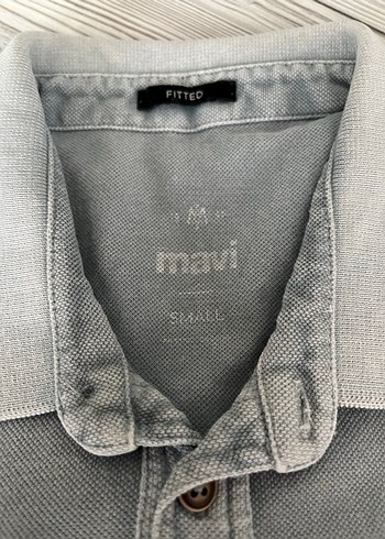 Gri Denim Polo Tişört, Kısa Kollu, Regular Fit - Görsel 2