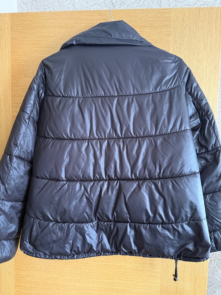 Fermuarlı Siyah Mini Kadın Mont - Görsel 4