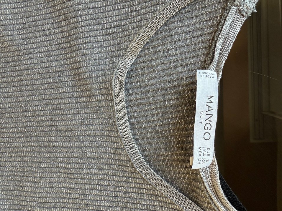 Gri Midi Kolsuz Yüksek Yakalı Elbise - Görsel 3