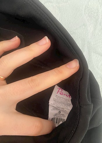 Siyah File Detaylı Spor Tayt - Görsel 5