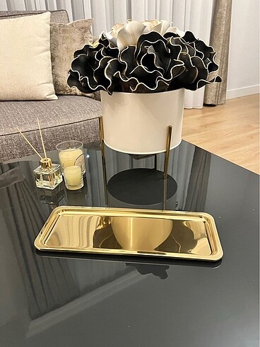 Karaca 33*13 cm gold kaplama tepsi (6 adet)