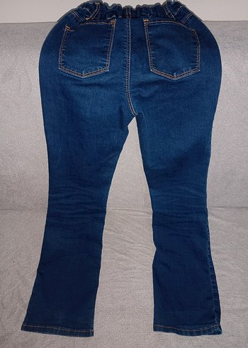 10 Yaş Beden mavi Renk Mavi Bol Kesim Denim Pantolon