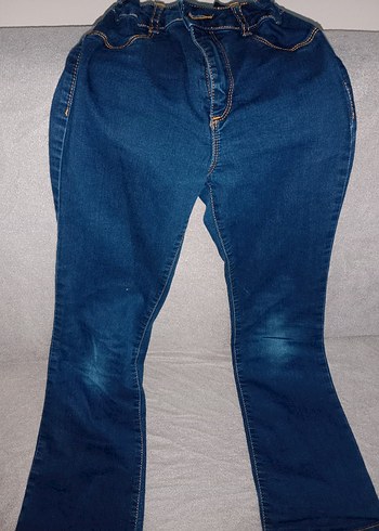 10 Yaş Beden Mavi Bol Kesim Denim Pantolon