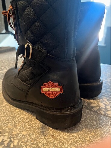37 Beden siyah Renk Kadın Harley Davidson Bot