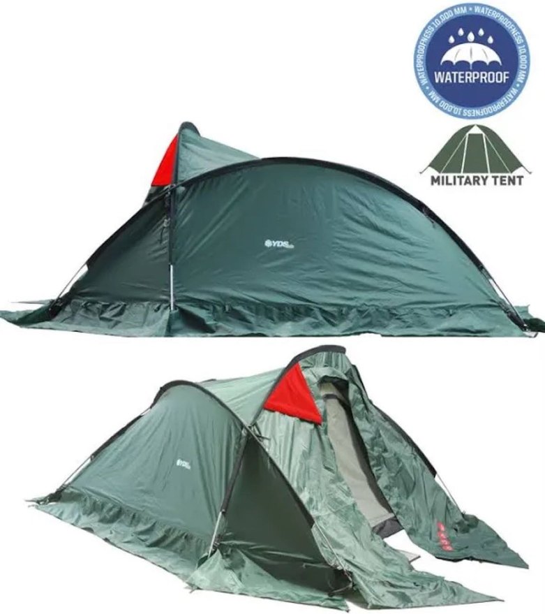 Yeşil Su Geçirmez Askeri Çadır - Görsel 2
