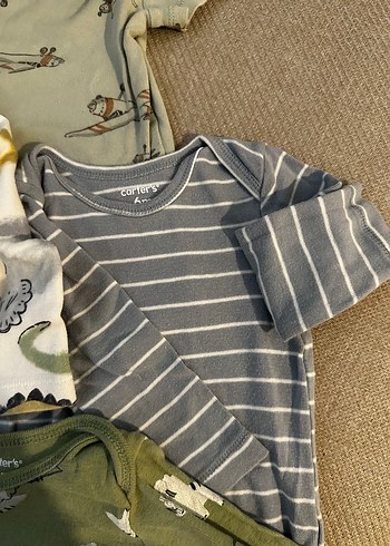 3 Uzun Kollu 1 adet kısa kollu Bebek Zıbını - Görsel 4