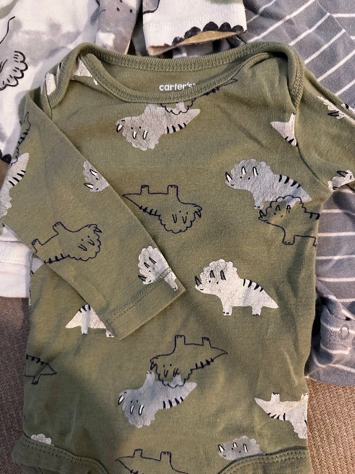 3 Uzun Kollu 1 adet kısa kollu Bebek Zıbını - Görsel 5