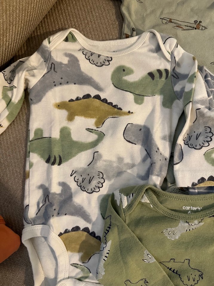 3 Uzun Kollu 1 adet kısa kollu Bebek Zıbını - Görsel 2