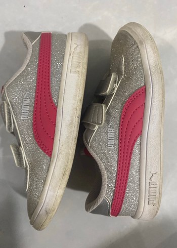 Orijinal Puma gri simli kırmızı kız ayakkabı 27/16,5 - Görsel 12