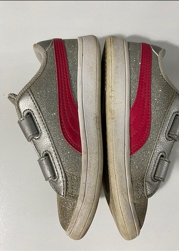 Orijinal Puma gri simli kırmızı kız ayakkabı 27/16,5 - Görsel 3