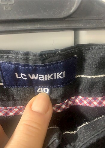 LCW BÜYÜK BEDEN Siyah ince kanvas kumaş pantolon 40 - Görsel 4