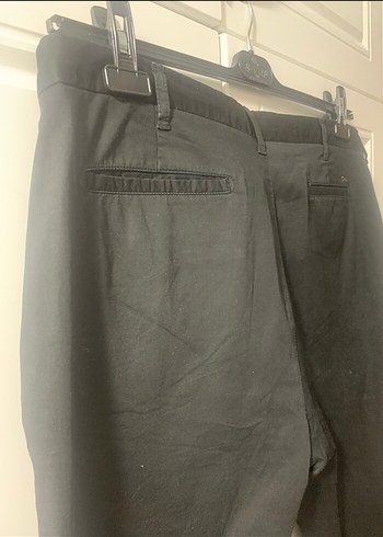LCW BÜYÜK BEDEN Siyah ince kanvas kumaş pantolon 40 - Görsel 7