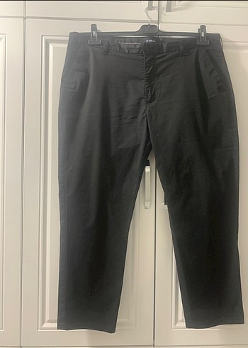 LCW BÜYÜK BEDEN Siyah ince kanvas kumaş pantolon 40 - Görsel 2