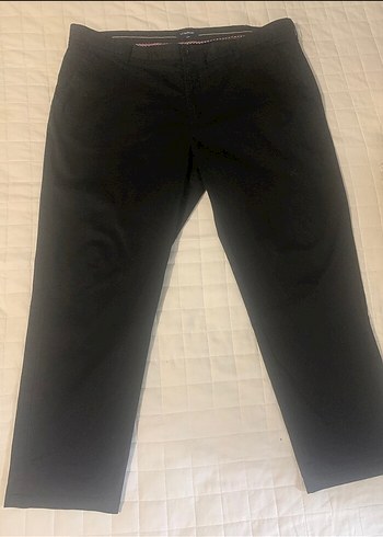 LCW BÜYÜK BEDEN Siyah ince kanvas kumaş pantolon 40 - Görsel 9