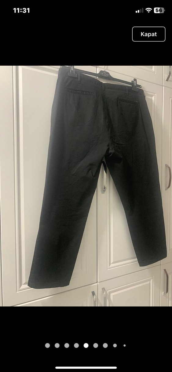 LCW BÜYÜK BEDEN Siyah ince kanvas kumaş pantolon 40 - Görsel 5