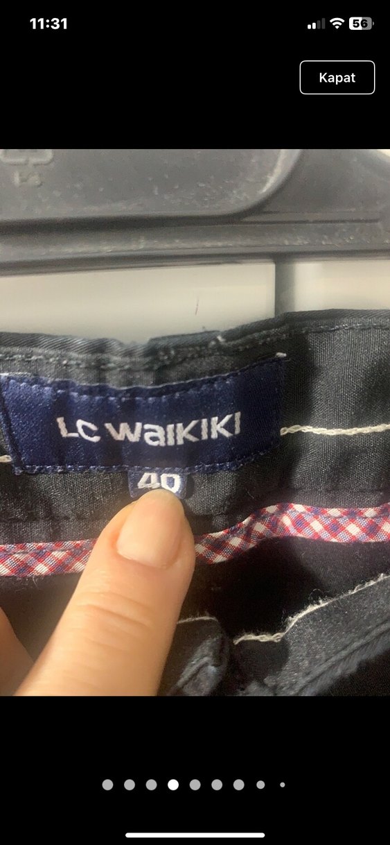 LCW BÜYÜK BEDEN Siyah ince kanvas kumaş pantolon 40 - Görsel 4