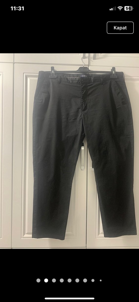 LCW BÜYÜK BEDEN Siyah ince kanvas kumaş pantolon 40 - Görsel 2