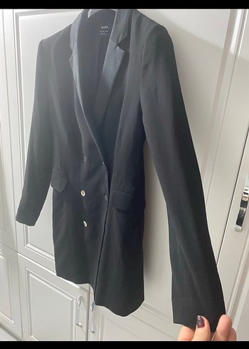 Bershka midi  Siyah Kadın Blazer Ceket L - Görsel 4