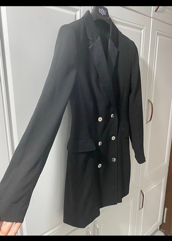 Bershka midi  Siyah Kadın Blazer Ceket L - Görsel 3