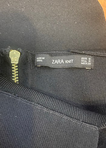 Zara Siyah Fermuarlı kısa dar Elbise Xs-S - Görsel 9