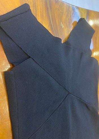 Zara Siyah Fermuarlı kısa dar Elbise Xs-S - Görsel 4