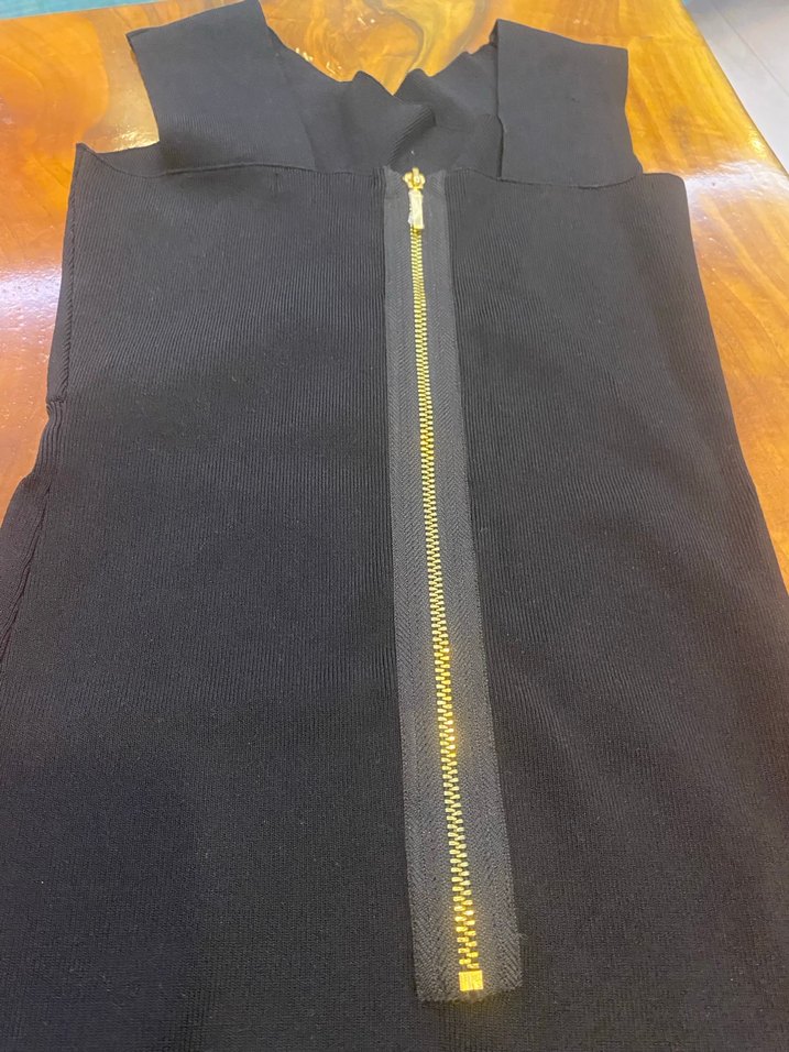 Zara Siyah Fermuarlı kısa dar  Elbise Xs-S - Görsel 5