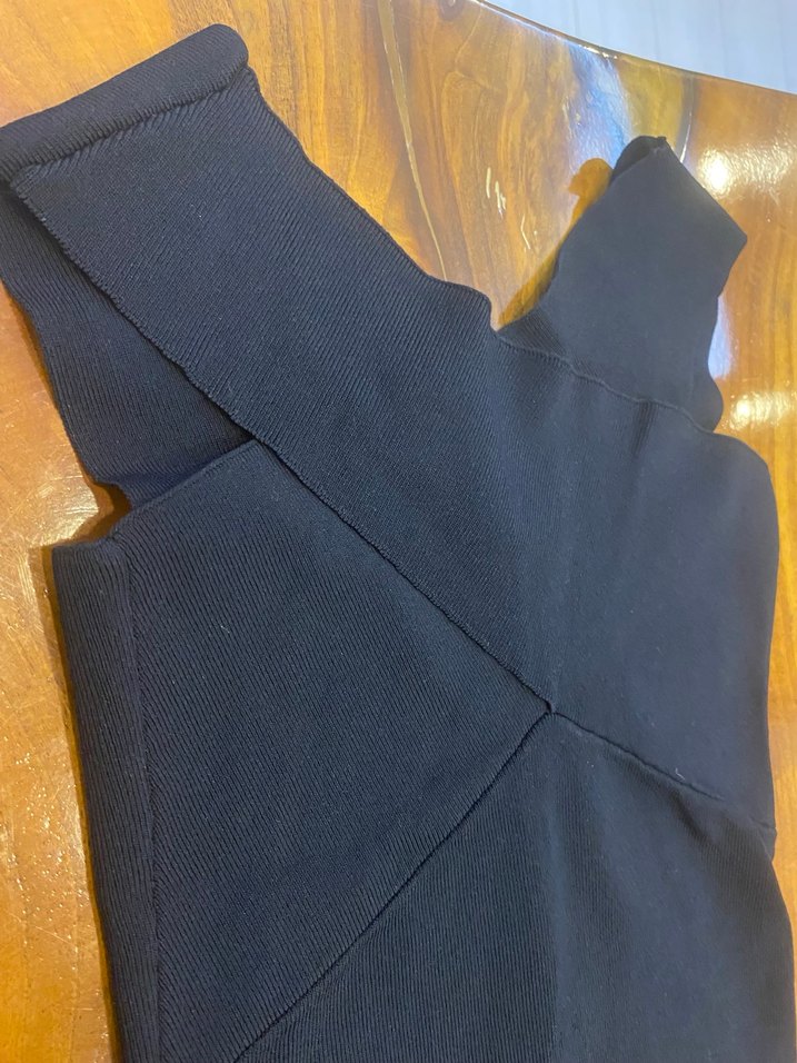 Zara Siyah Fermuarlı kısa dar  Elbise Xs-S - Görsel 4