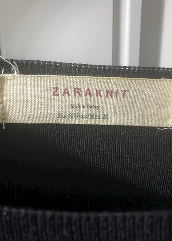 Deri Kollu Siyah Midi Triko Elbise M-L - Görsel 4