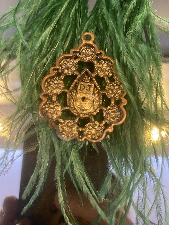 Vintage bordo taşlı kolye ucu - Görsel 4