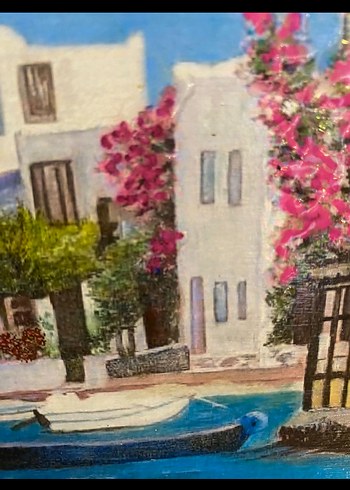 Diğer Pastel Mavi Deniz Manzarası Tablosu