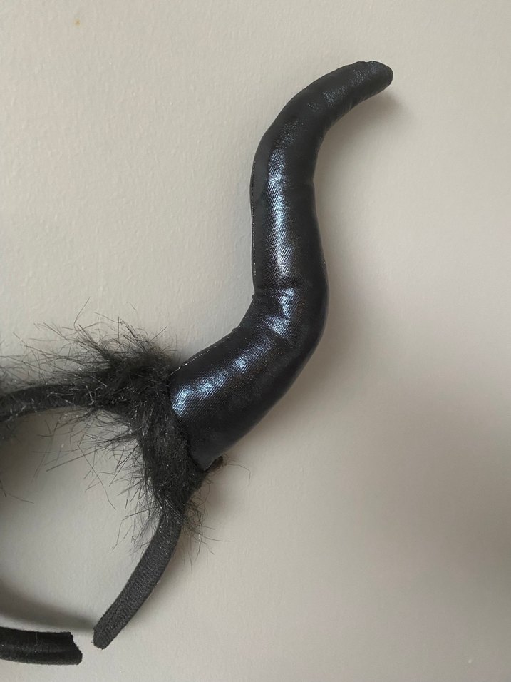 Siyah tüylü Çocuk Boynuzlu Taç - Görsel 3