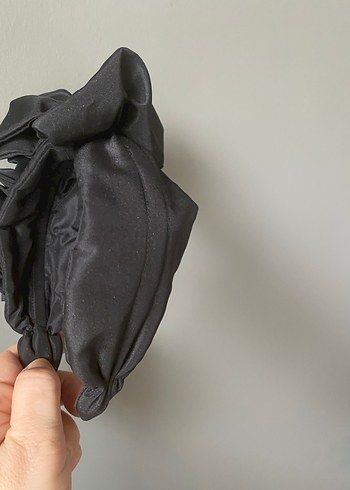 Siyah Pilili saten  Saç taç - Görsel 2