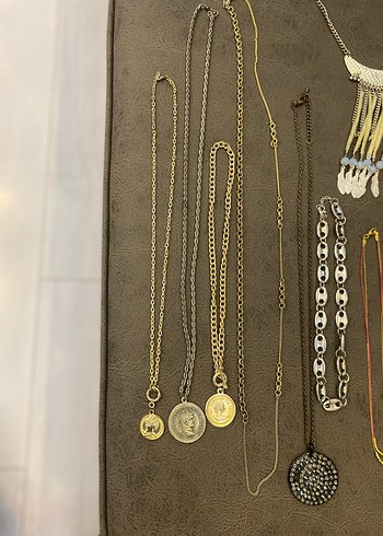 Renkli Boncuklu, taşlı çeşitli kolyeler - Görsel 6