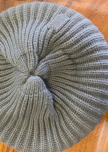 Gri Kadın Triko Bere - Görsel 2