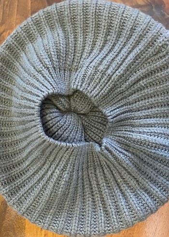 Gri Kadın Triko Bere - Görsel 4