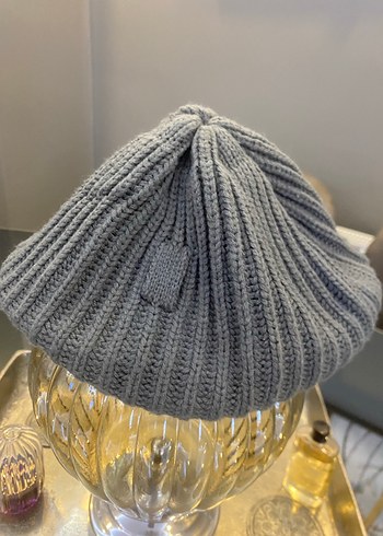 Gri Kadın Triko Bere - Görsel 7